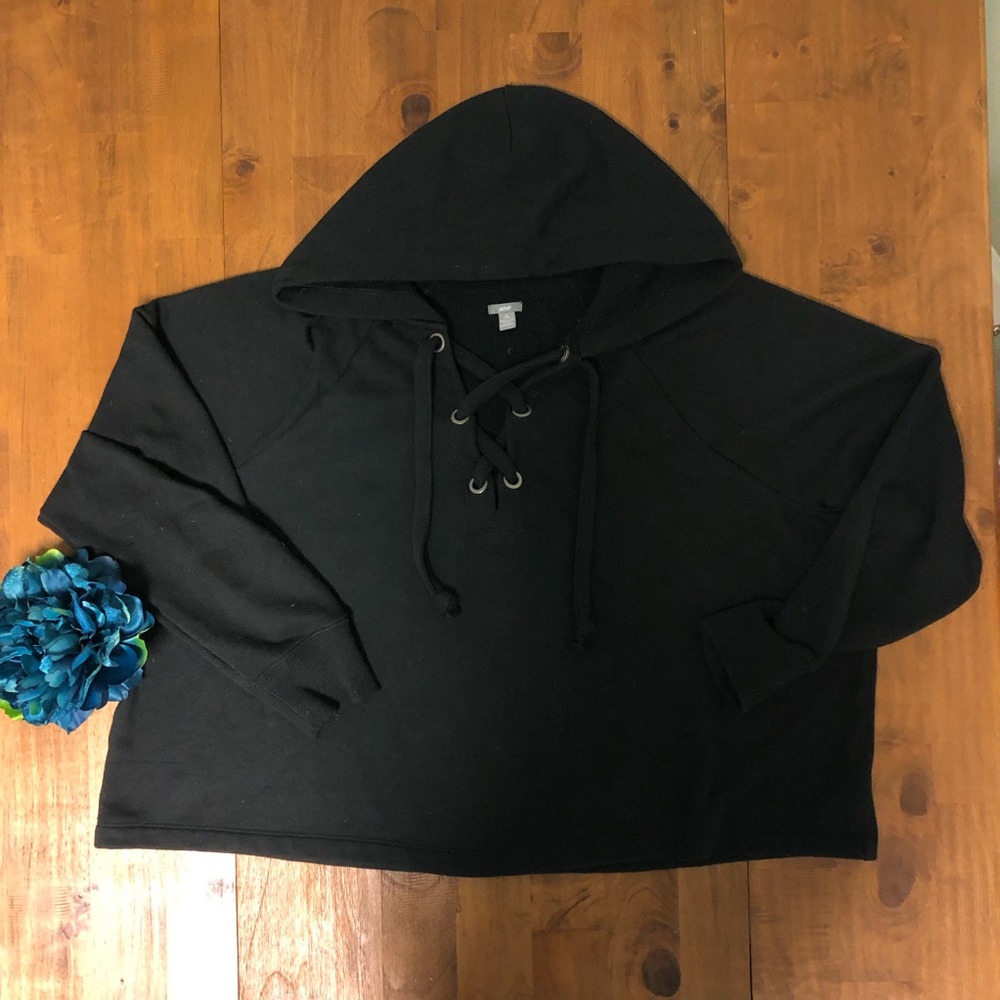 Aerie Crop Tie Hoodie